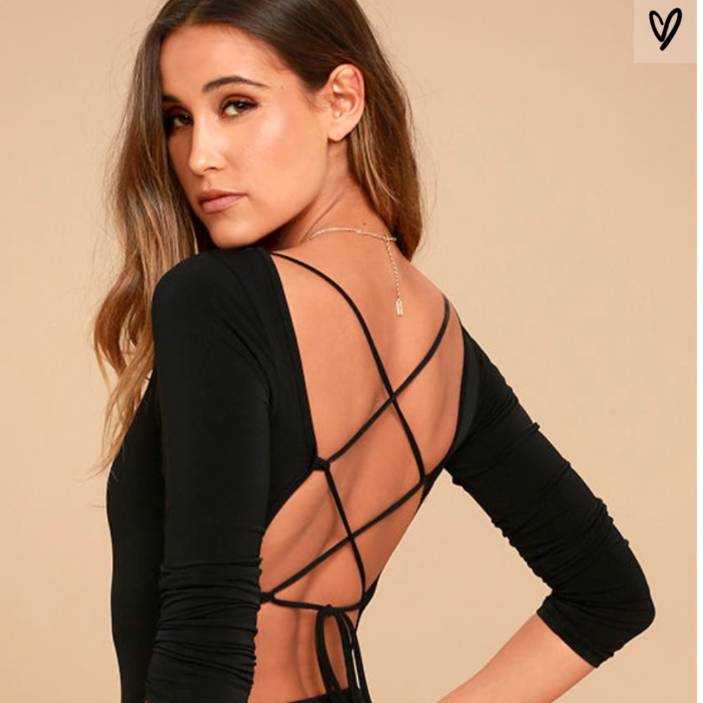 Lace Up Black Bodysuit - Never Worn